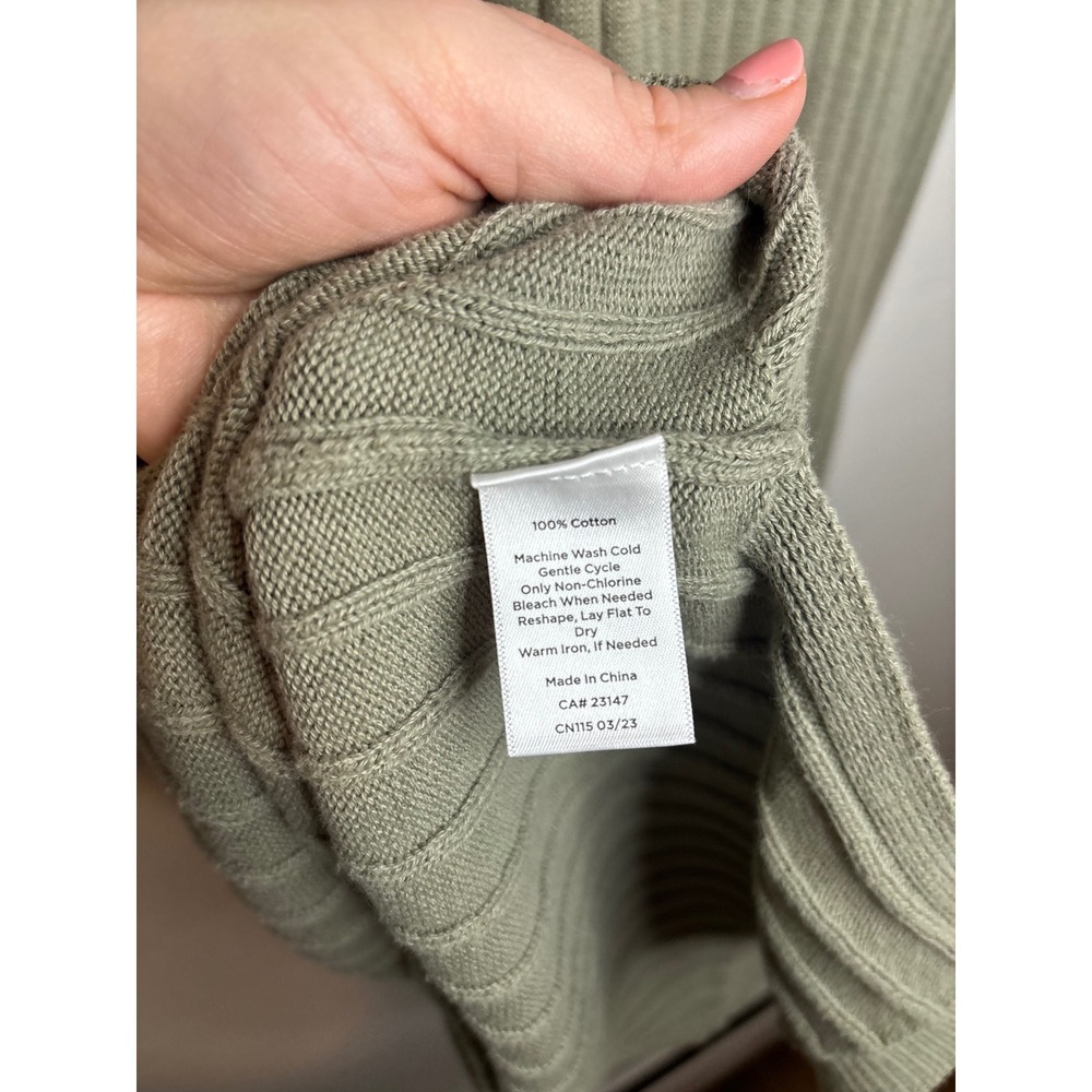Haven Well Within Ribbed Knit Sleeveless Tunic Sweater Sage M - Picture 5 of 5
